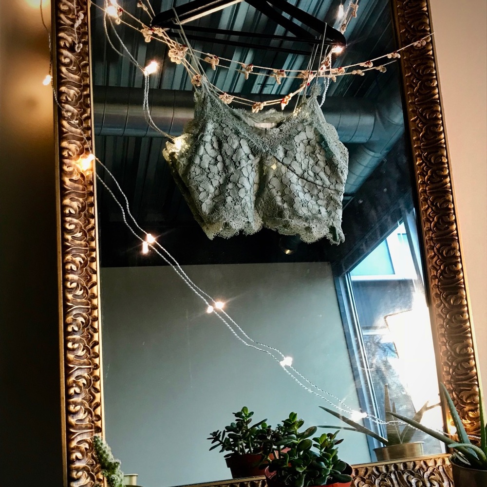 Mint lace bralette